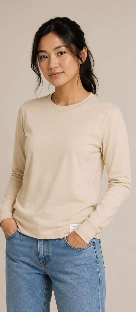 The Clean Long Sleeve — 100% Organic Cotton