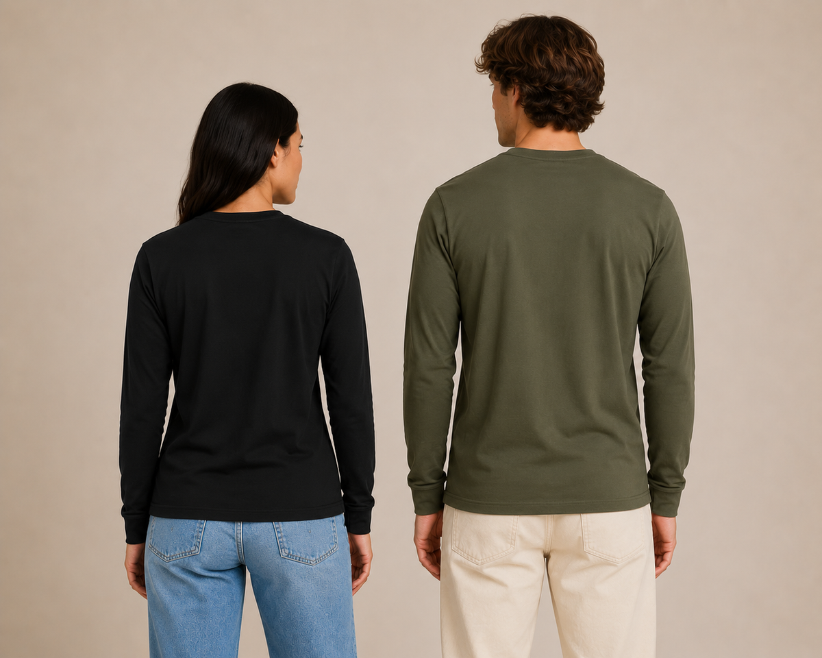 The Clean Long Sleeve — 100% Organic Cotton