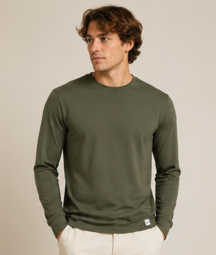 The Clean Long Sleeve — 100% Organic Cotton