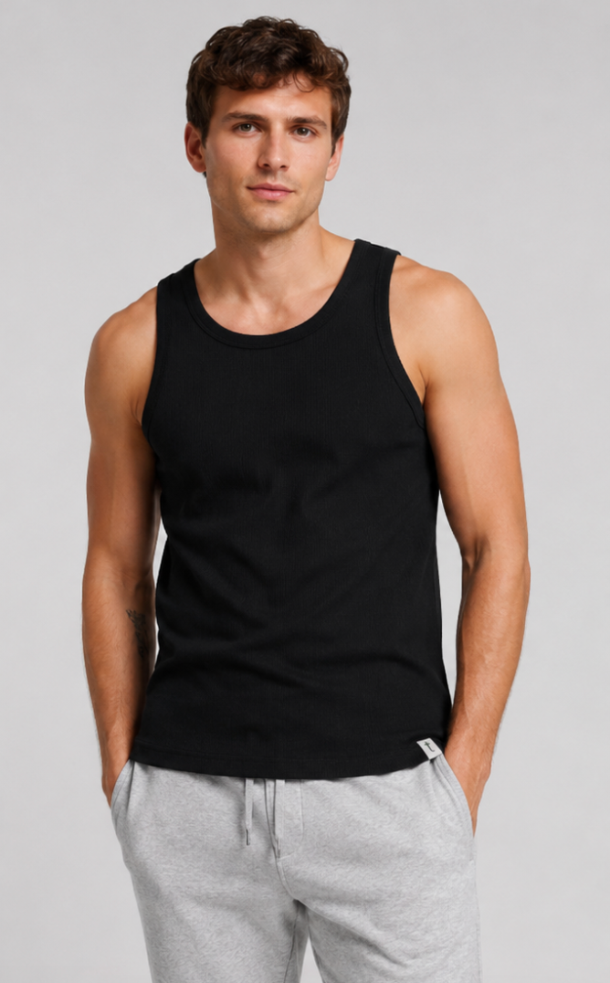 The Clean Rib Singlet — Organic Cotton