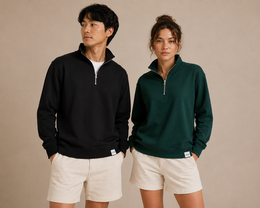 The Clean Quarter Zip — 100% Organic Cotton
